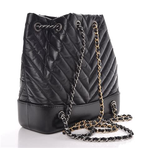 chanel gabrielle backpack black price|More.